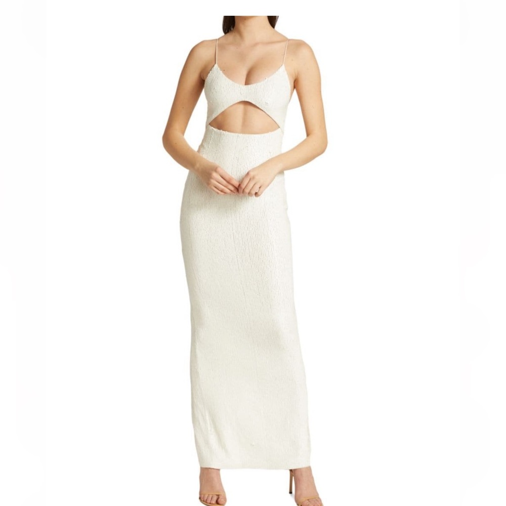 Alice and Olivia White Valle Dress